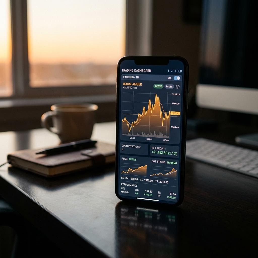 Tableau de bord de la plateforme de trading crypto IA Stakeli
